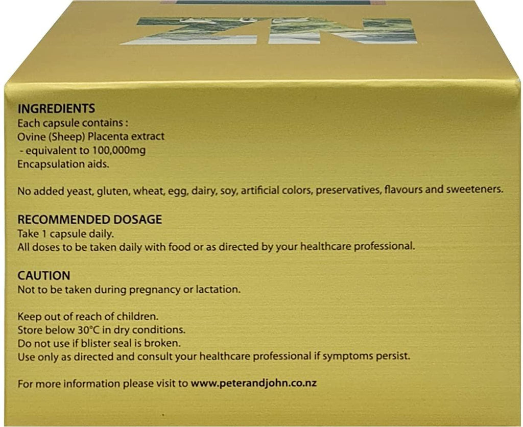 Peter and John 100 Percent Ovine Placenta 100000 100 Capsules (3)