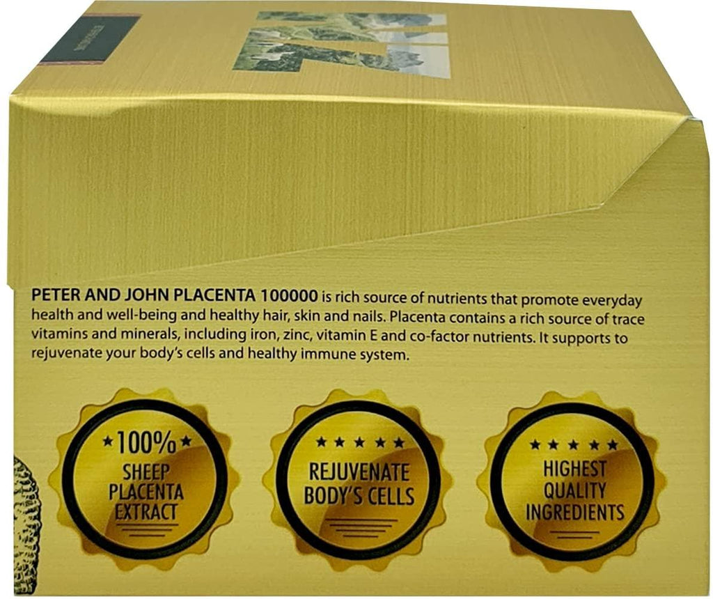Peter and John 100 Percent Ovine Placenta 100000 100 Capsules (3)