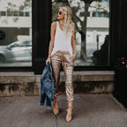 appliques glitter skinny pants