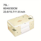 LarCapacity Clothes StoraBag Organizer With Reinforced Handle, Suitable For Blankets, Bedding, Foldable With Sturdy Zipper, Clear Window Christmas, Halloween, Thanksgiving Gift