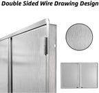 Outdoor Kitchen Doors 31" W X 21" H 304  Steel Door BBQ Access Door Hor