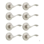 Balboa Satin Nickel PassaHall/Closet Door Lever 8-Pack