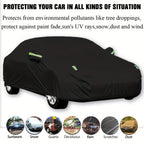 Premium 190T Car Cover: Durable, Waterproof, Sunscreen &amp; Anti-Scratch Protection!