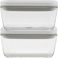 ZWILLING Fresh & Save 2-Piece Medium Glass Airtight Food Storage Container, Meal Prep Container