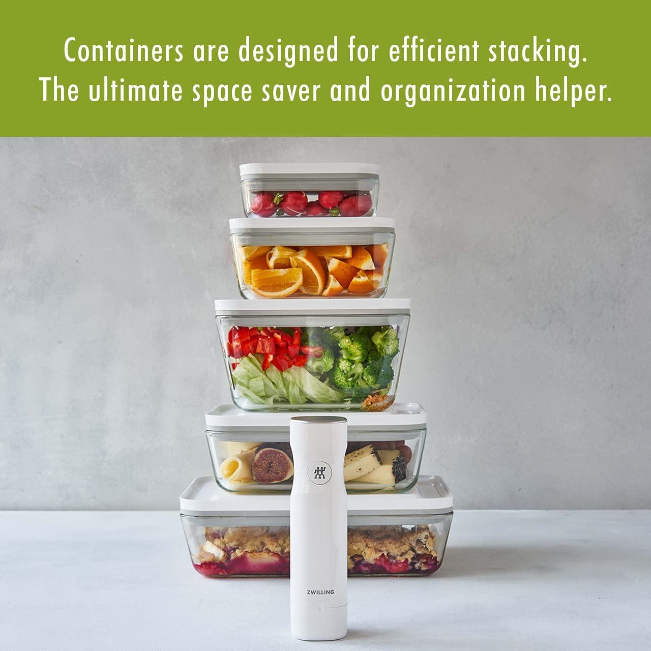 ZWILLING Fresh & Save 2-Piece Medium Glass Airtight Food Storage Container, Meal Prep Container