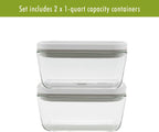 ZWILLING Fresh & Save 2-Piece Medium Glass Airtight Food Storage Container, Meal Prep Container