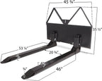 Pallet Forks Attachment for Tractors and Loaders, Skid Steer,  Tach, 46"