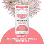 Schmidt's 100% Natural Origin Ingredient Deodorant Stick Cactus Flower &amp; Pear 2 Count for 24-Hour Odor Protection 2.65 oz