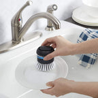 KitchenAid Soap Dispensing Palm Brush, 2.95 x 2.17 x 3.54 inches, Black
