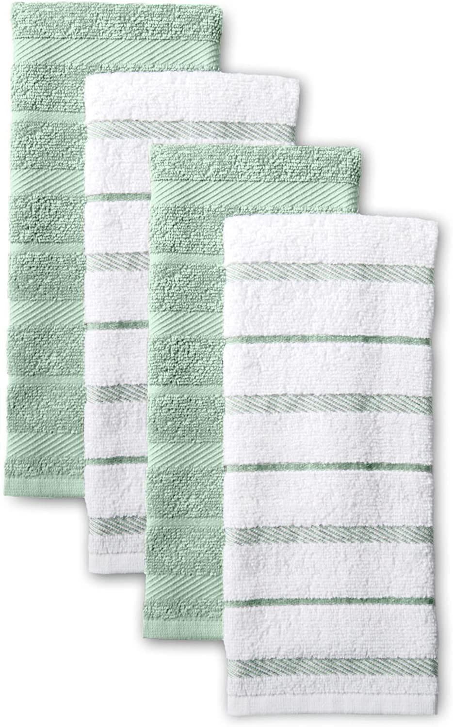 KitchenAid Albany Kitchen Towel Set, Set of 4, Pistachio