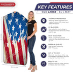 Autoamerics 1-Piece Windshield Sun Shade USA Art Flag - 1 American  - Foldable Car Front Window Sunshade for Most Sedans SUV Truck - Blocks Max UV Rays and Keeps Your Vehicle Cool - Large
