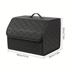 1pc Car Trunk Organizer StoraBox Collapsible Auto Cargo StoraContainer Toys Food StoraBag Car Stowing Automotive Accessories