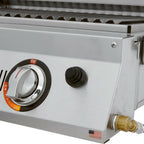 AllAbout Double Burner Infrared Portable Grill with Warming Rack, Propan