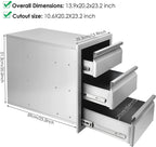 Seeutek Outdoor Kitchen Drawers  Steel 14 X 20 X 23.2 Inch Flush Mount