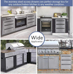 Seeutek Outdoor Kitchen Drawers  Steel 14 X 20 X 23.2 Inch Flush Mount