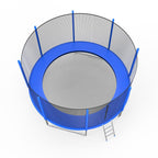 Sokhug 12ft Round Kids Trampoline  with Enclosure Net,600LB Weight Limit,Backyard Trampolines with Non-Slip Ladder,Blue