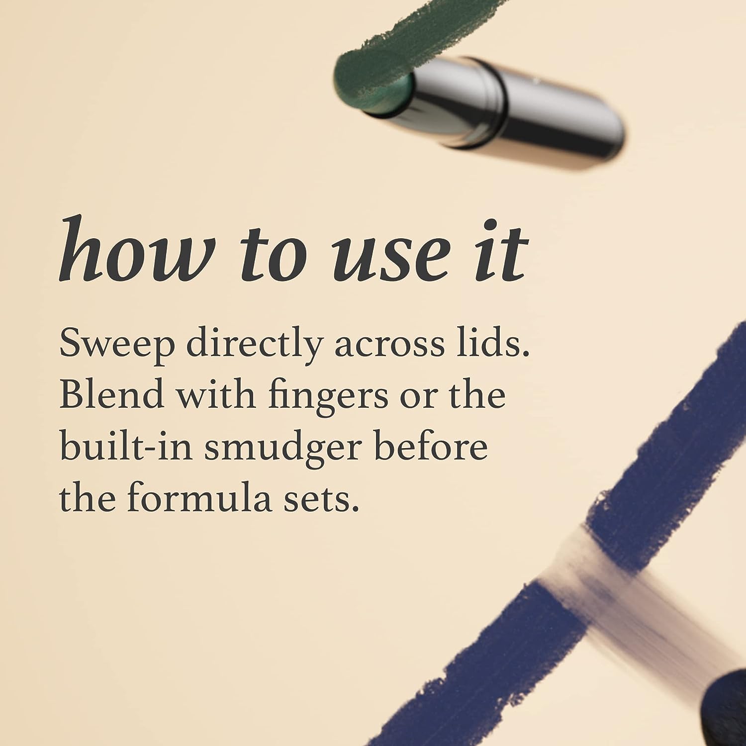 Julep Eyeshadow 101 Crème to Powder Waterproof Eyeshadow Stick, Khaki Green Shimmer