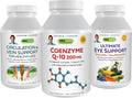 Andrew Lessman Aging Support Bundle – 360 Count Each of Coenzyme Q-10, Circulation & Vein Support and Ultimate Eye Support. Promotes Energy Production, Healthy Circulation and Eye Health.