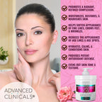 Advanced Clinicals Bulgarian Rose Anti Aging Rescue Cream Face &amp; Body Moisturizing Skin Care Lotion, Skincare Moisturizer For Dry Skin, Age Spots, &amp; Improving Skin Radiance, Large 16 Oz (Pack of 2)