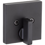 Downtown Low Profile Matte Black Square Single Cylinder Contemporary Deadbolt with SmartKey Security