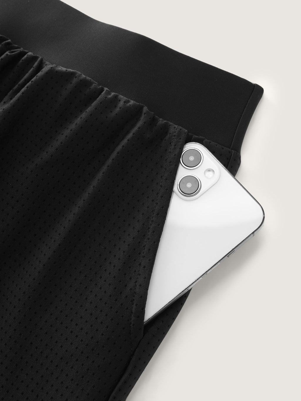 Full-Hip Coverage Pockets Spliced Swim Bottoms