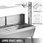 Steel Barbecue Without Smoke Electric Griller Roaster Pig Goat Outdoor