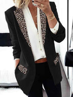 Fashion Leopard Stitching Small Suit