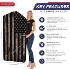 Autoamerics 1-Piece Windshield Sun Shade Brown Camo American Flag USA  - Foldable Car Front Window Sunshade for Most Sedans SUV Truck - Blocks Max UV Rays and Keeps Your Vehicle Cool - Large