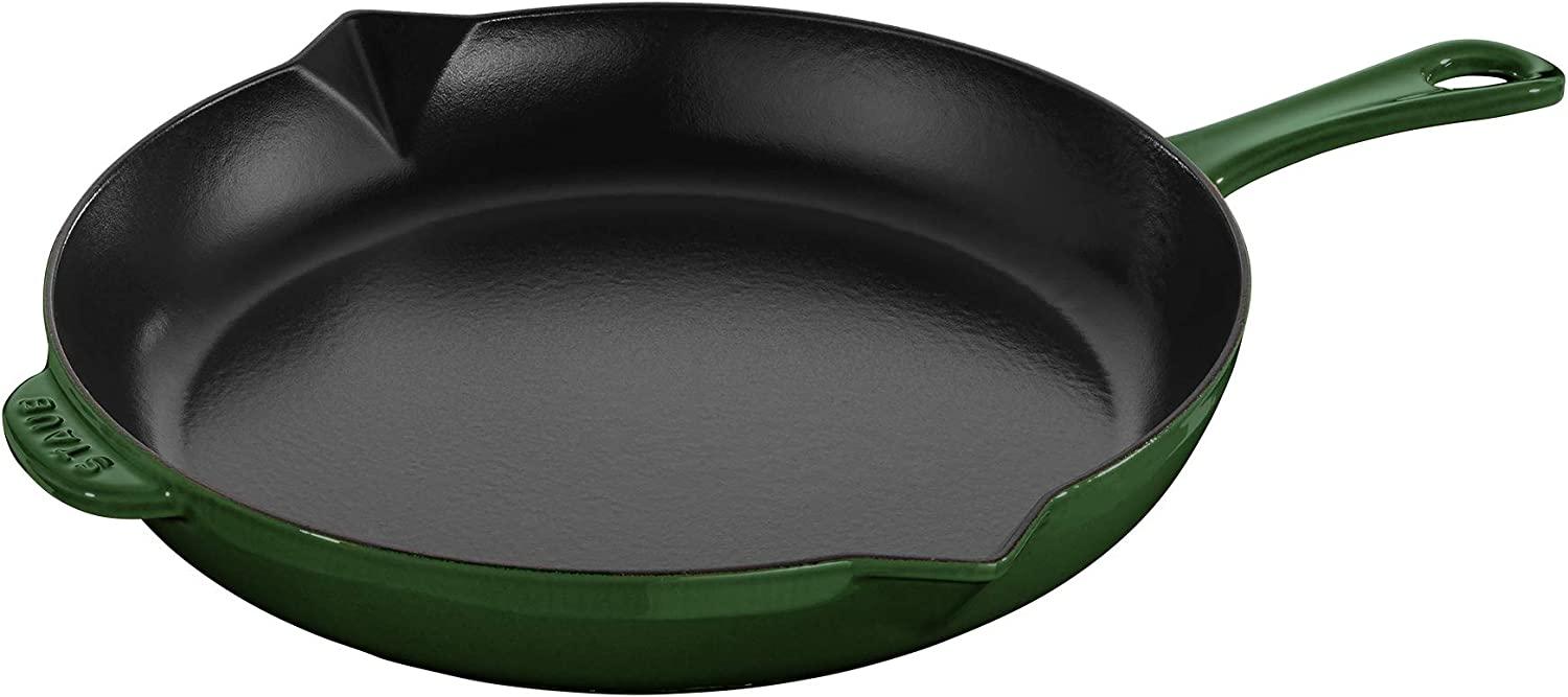 Staub Cast Iron 12-inch Fry Pan - Basil, Made in France