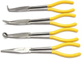LFDHSF Pliers Tool 4Pcs 11 inch Bent Mechanic Equipment Hand Tool Set Extra Long Nose Pliers Straight Pliers Tool