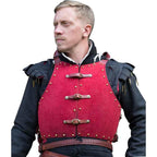 Corrazina Chest Armour in Red, size: Lar| Leather by Medieval Collectibles