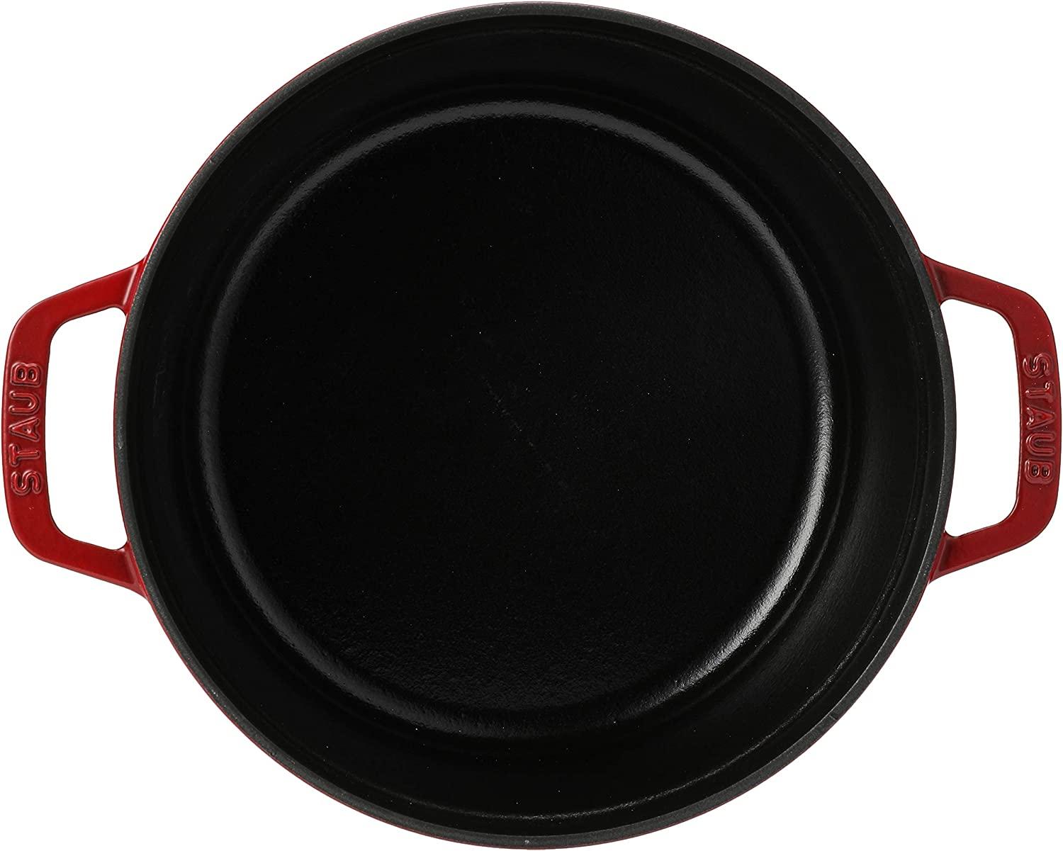 Staub Cast Iron 4-qt Round Cocotte - Cherry, Made in France