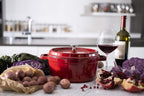 Staub Cast Iron 4-qt Round Cocotte - Cherry, Made in France