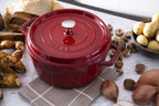 Staub Cast Iron 4-qt Round Cocotte - Cherry, Made in France