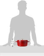 Staub Cast Iron 4-qt Round Cocotte - Cherry, Made in France