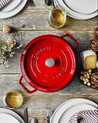 Staub Cast Iron 4-qt Round Cocotte - Cherry, Made in France