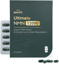 Invity Ultimate NMN 12000 with Levagen® + Pea, Fucoidan, TMG, Alpha Lipoic Acid and Pterostilbene - Instant Energy Boost, Healthy Metabolism, Joint Comfort, Immune Support