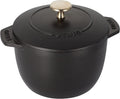Staub Cast Iron 0.75-qt Petite French Oven - Matte Black, Made in France
