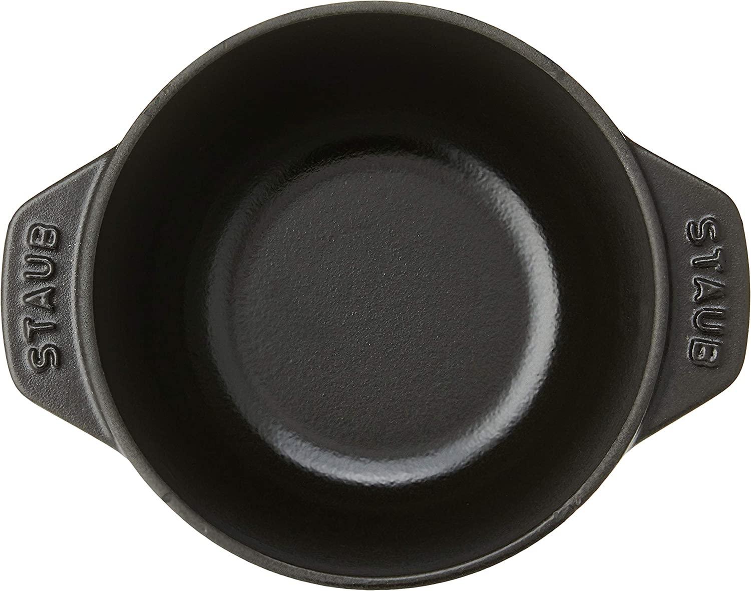 Staub Cast Iron 0.75-qt Petite French Oven - Matte Black, Made in France