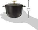 Staub Cast Iron 0.75-qt Petite French Oven - Matte Black, Made in France