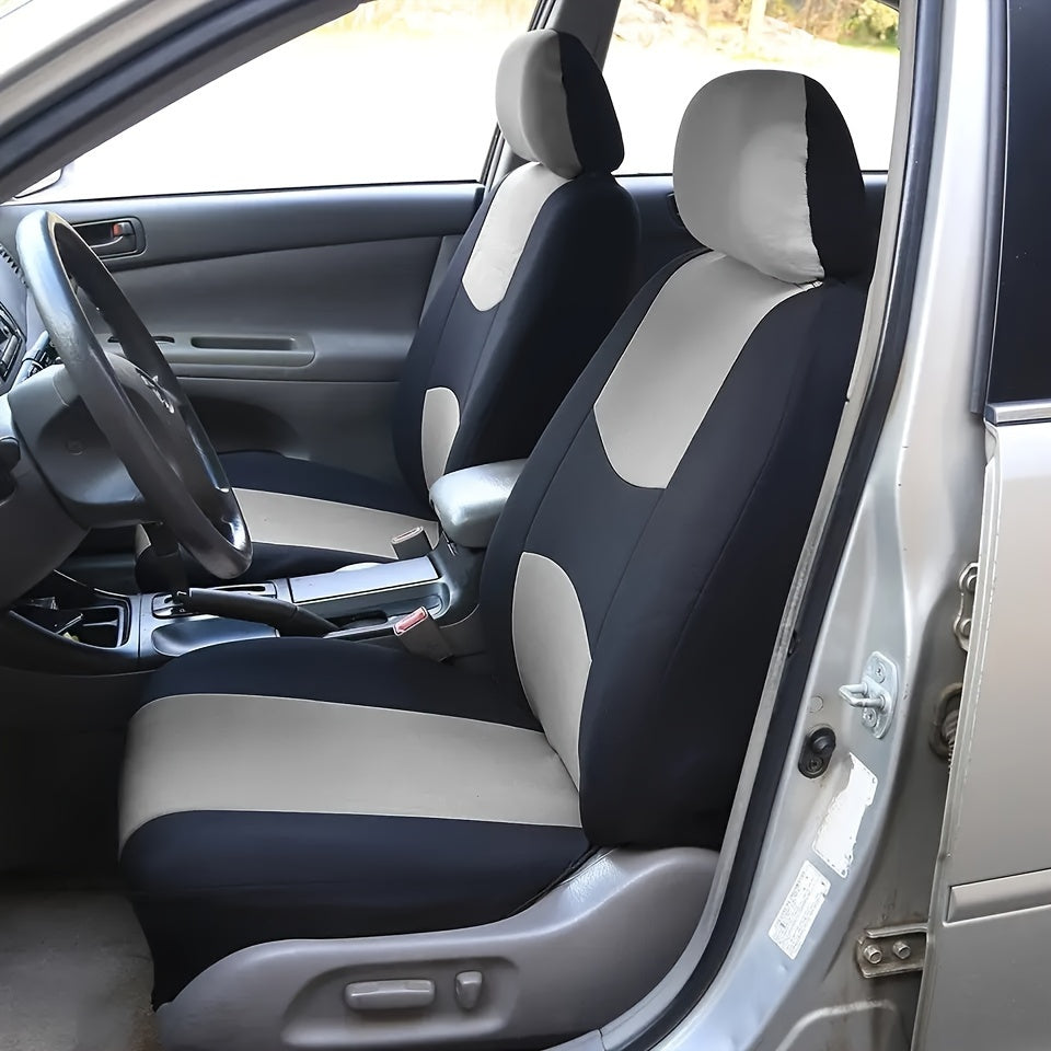 Upgrade Your Car Interior With A Universal Fit 5-Seat Polyester Car Seat Cover Set