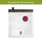 ZWILLING Fresh & Save 30-Piece Small Vacuum Sealer Bags, 1/2 Gallon Reusable Snack Bags, Meal Prep