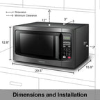 Toshiba EM131A5C-BS Microwave Oven with Smart Sensor, Easy Clean Interior, ECO Mode and Sound On/Off, 1.2 Cu.ft, Black  Steel