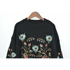 flowers embroidered sweater