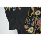 flowers embroidered sweater