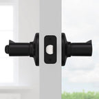 Balboa Matte Black Keyed Entry Door Lever Featuring SmartKey Security