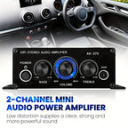 400W Mini Power Amplifier: Get Crystal Clear Audio With 2.0 Stereo Sound For Home/Car Theater System
