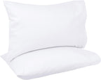 Basics 400 Thread Count Cotton Pillow Case, Standard, 30" L x 20" W, White - Set of 2