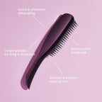 Tangle Teezer The Large Ultimate Detangling Brush, Dry and Wet Hair Brush Detangler for Long, Thick, Curly and Textured Hair, Black Gloss
