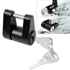 Black Trailer Hitch Coupler Lock, Dia 1/4 Inch